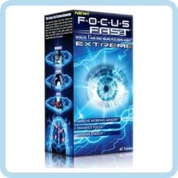 a bottle of focus fast extreme supplement nootropic 