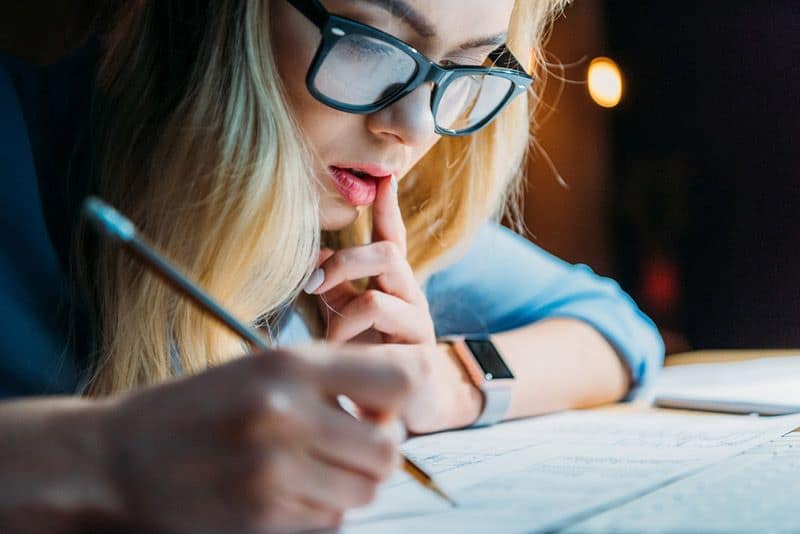 a woman journalling