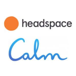 Logo of Headspace and Calm